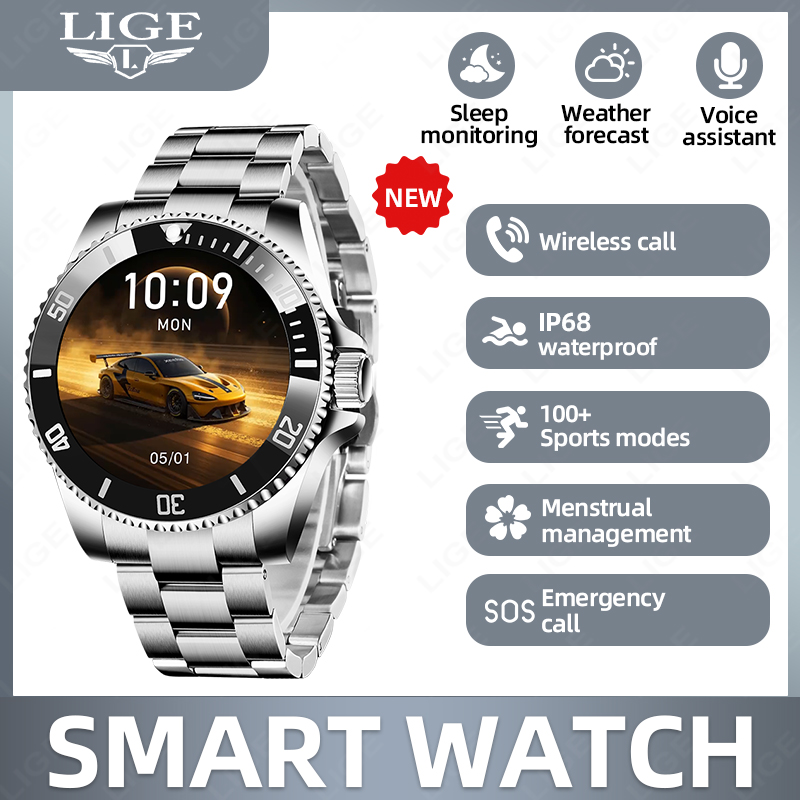 Luxury Watch Hd - LIGE Business Smart Watch Men Luxury