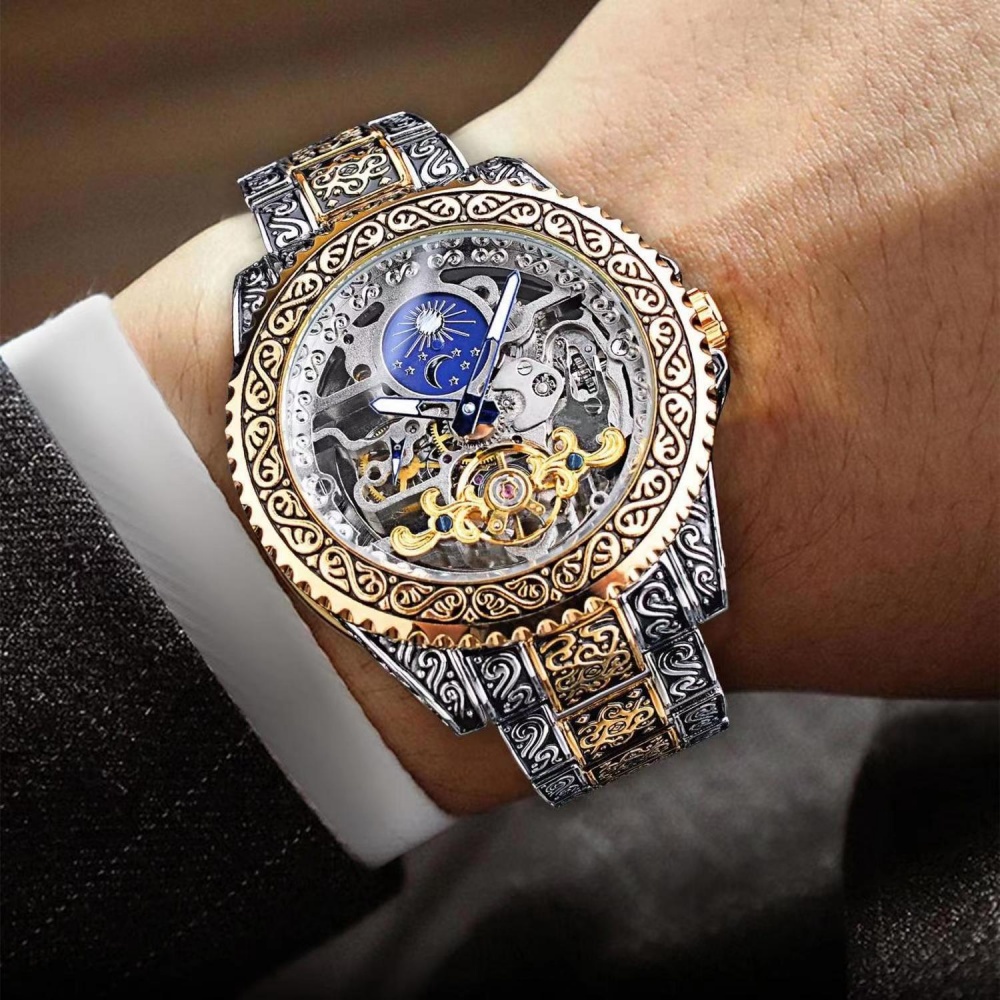 High-End Retro Men's Fully Aut - Luxury Watch Engraving ulasan dan harga