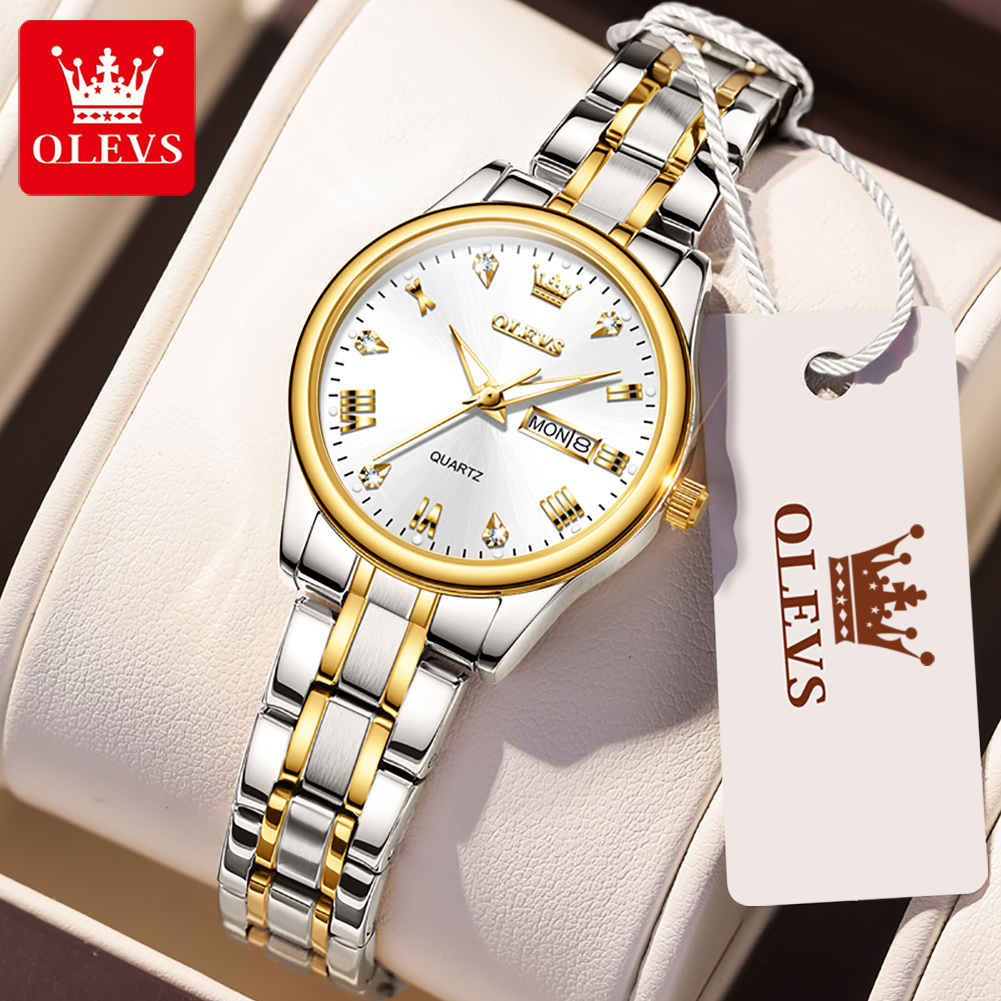 OLEVS 5563 New Fashion Women Q - Luxury Watch Leather Strap ulasan dan harga