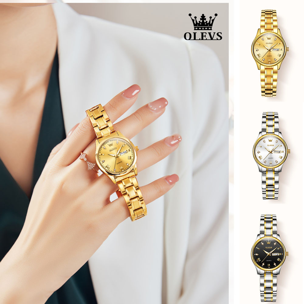 OLEVS 5563 New Fashion Women Q - Luxury Watch Leather Strap ulasan dan harga