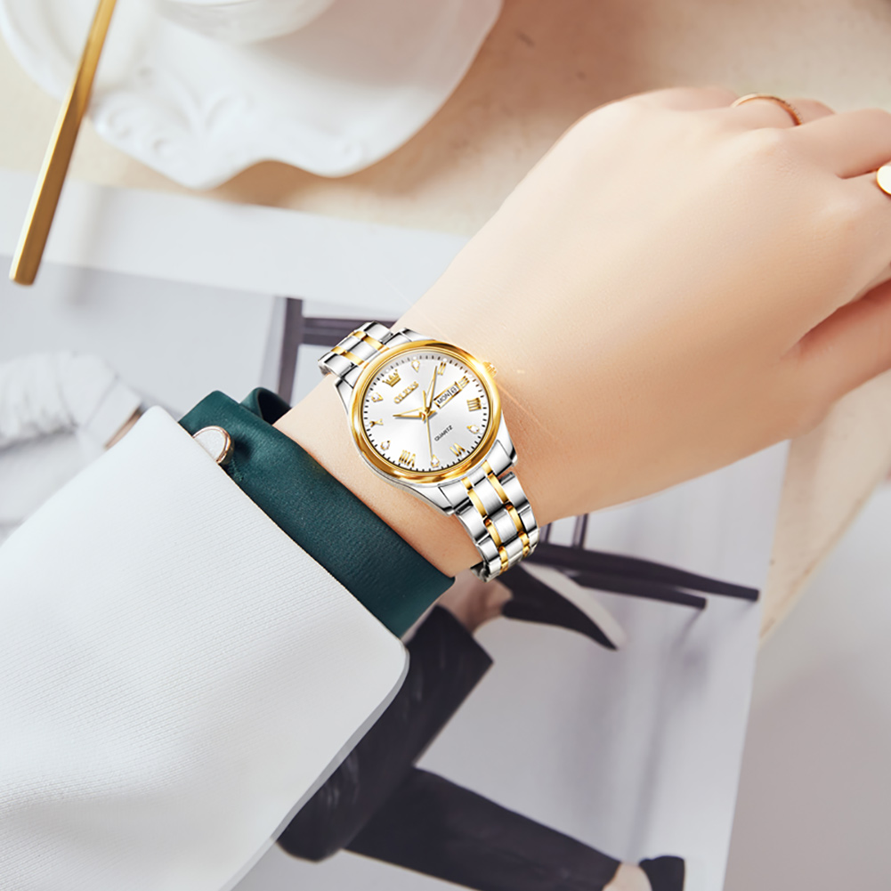 OLEVS 5563 New Fashion Women Q - Luxury Watch Leather Strap ulasan dan harga