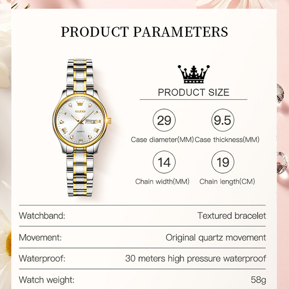 OLEVS 5563 New Fashion Women Q - Luxury Watch Leather Strap ulasan dan harga
