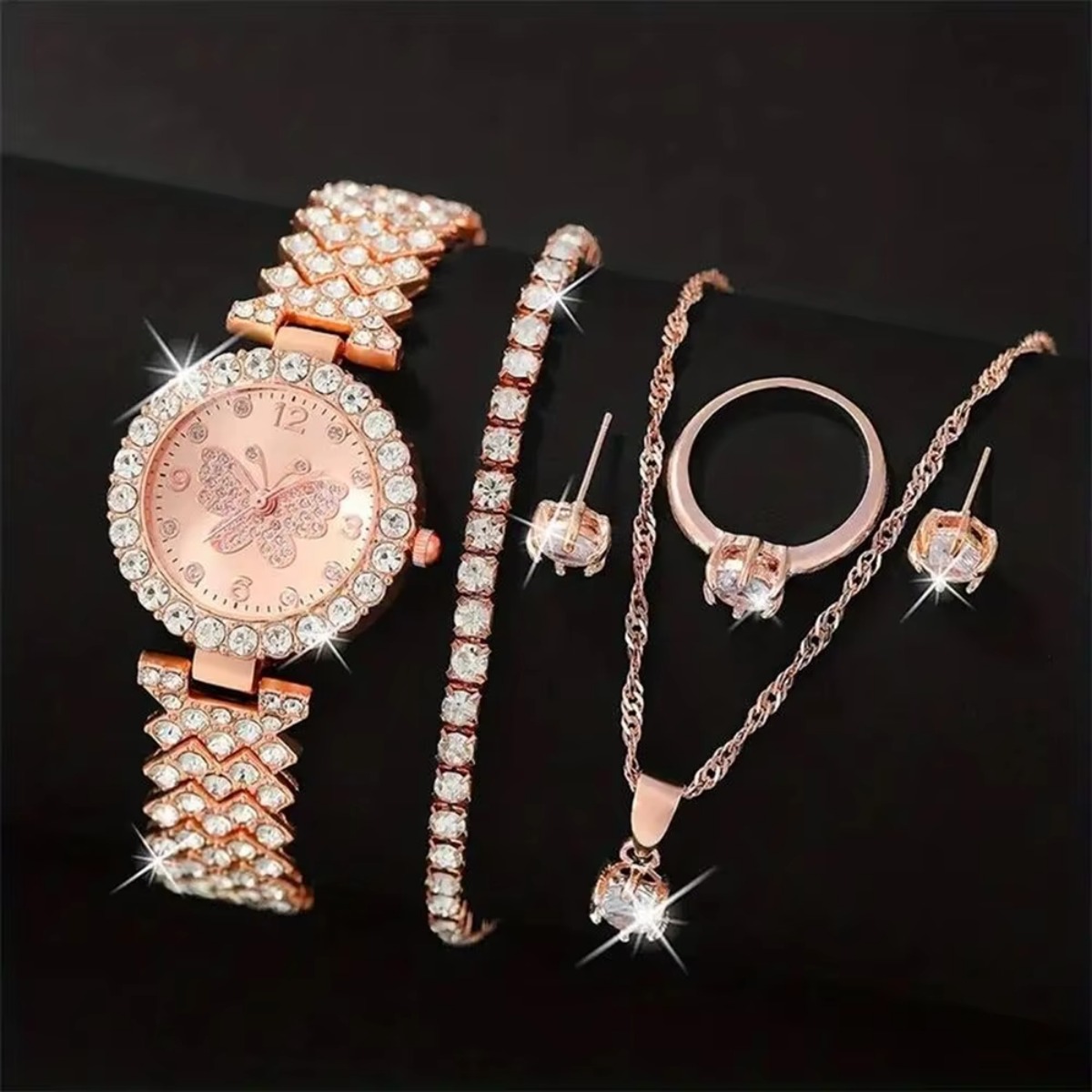 6PCS/Set Luxury Rhinestone But - Luxury Watch Display Case ulasan dan harga