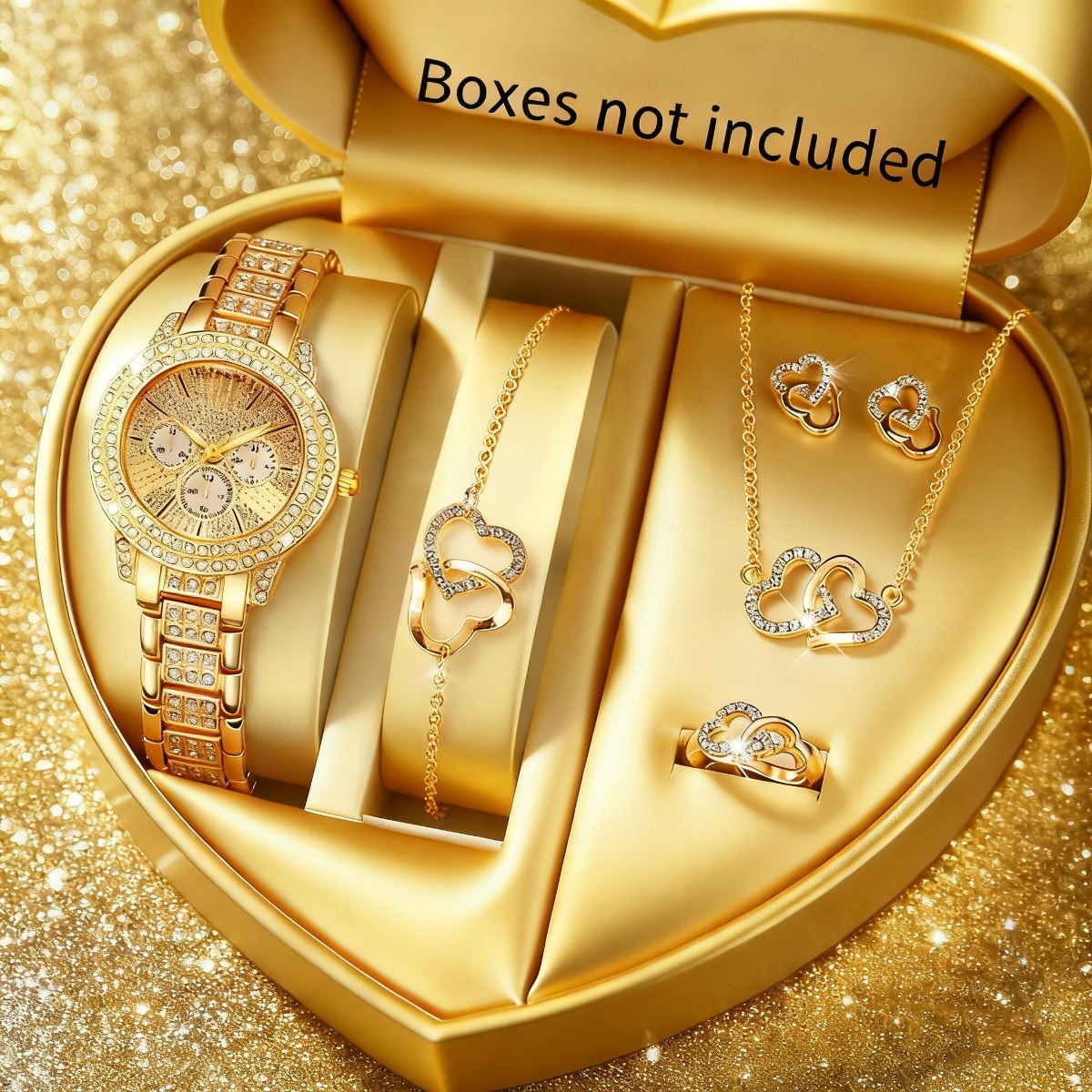 6PCS Luxury Rhinestone Women W - Luxury Watch Organizer ulasan dan harga