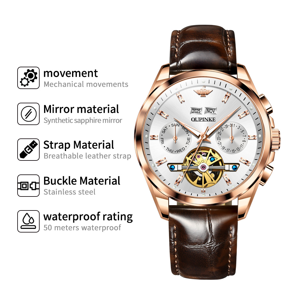 OUPINKE Men Watch Luxury Brand - Luxury Watch Hd ulasan dan harga