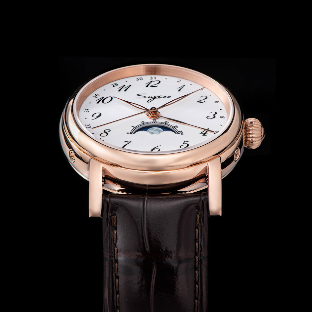 Sugess Men Watches Tianjin ST2 - Moonphase Complication Watch ulasan dan harga