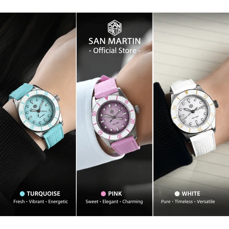 San Martin New Model 32.5mm Wo - Sapphire Crystal Display ulasan dan harga