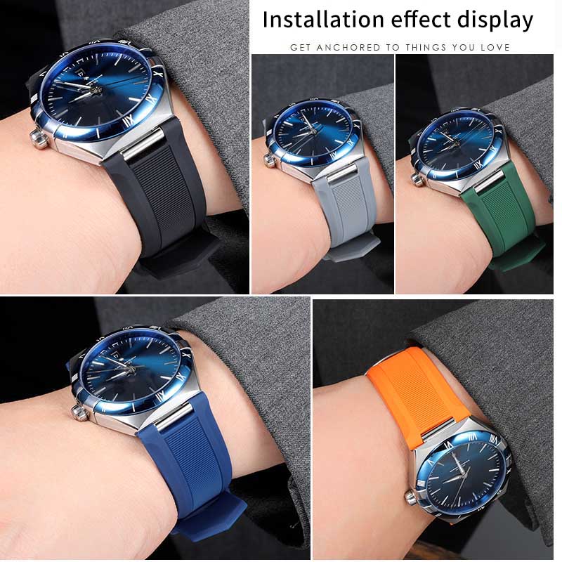 Notched silicone rubber watch  - Omega Watch Constellation ulasan dan harga