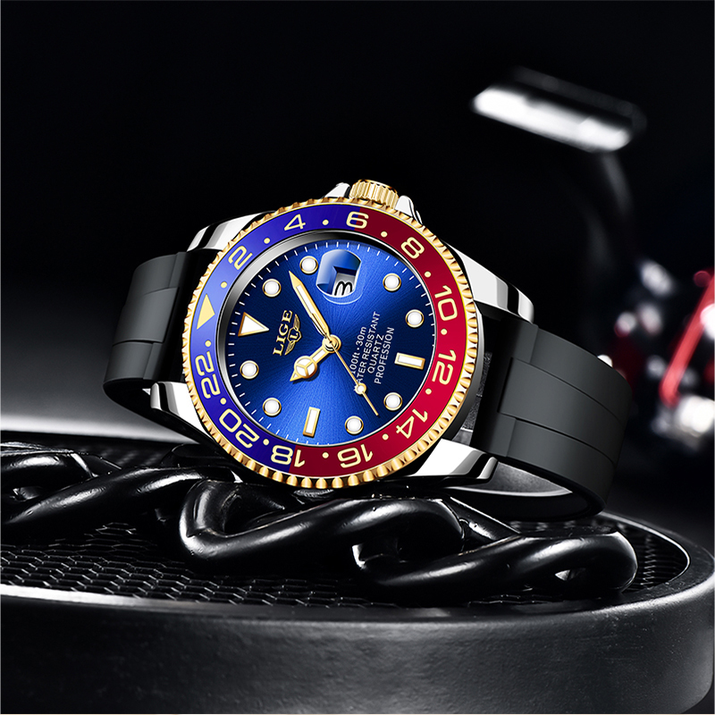 LIGE 2026 New Luxury Men Quart - Luxury Watch Organizer ulasan dan harga