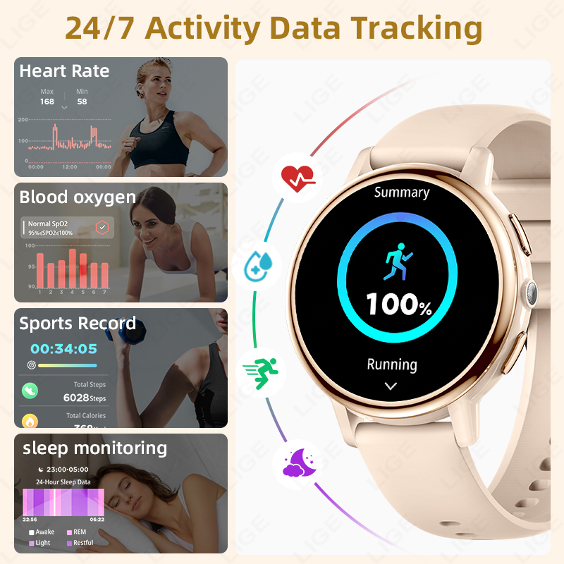 2026 LIGE Women Smart Watch Lu - Luxury Watch Hd ulasan dan harga