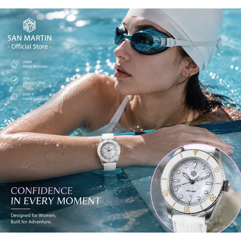 San Martin 32.5mm Women's Quar - Sapphire Crystal Display ulasan dan harga
