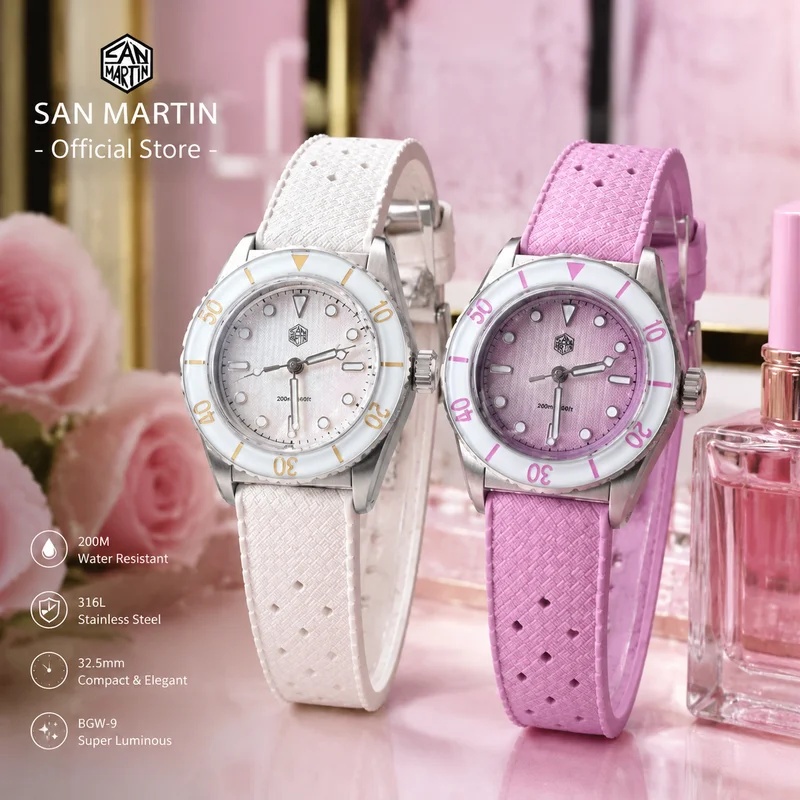 San Martin 32.5mm Women's Quar - Sapphire Crystal Display ulasan dan harga