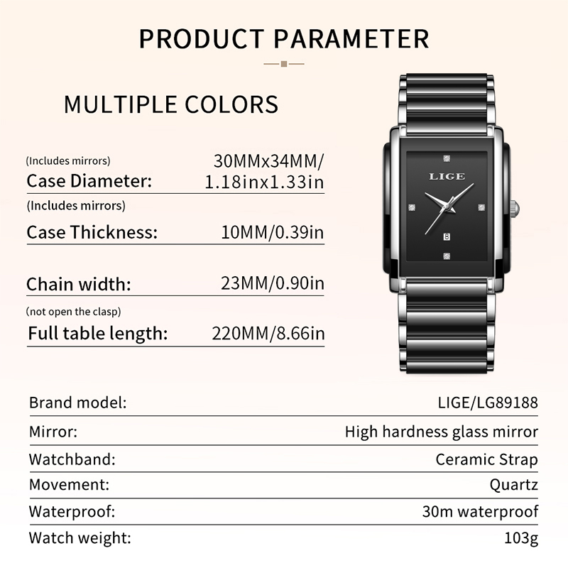 LIGE New Luxury Women Watches  - Luxury Watch Display Case ulasan dan harga