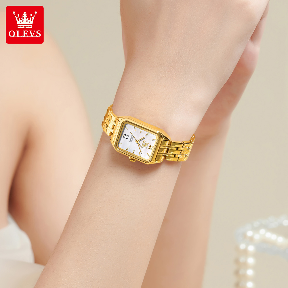 OLEVS Elegant Quartz Watch for - Luxury Watch Leather Strap ulasan dan harga