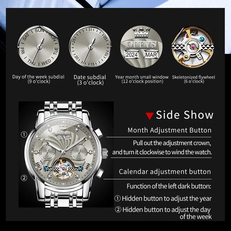 OLEVS 7088 Men Watch Luxury Br - Luxury Watch Hd ulasan dan harga
