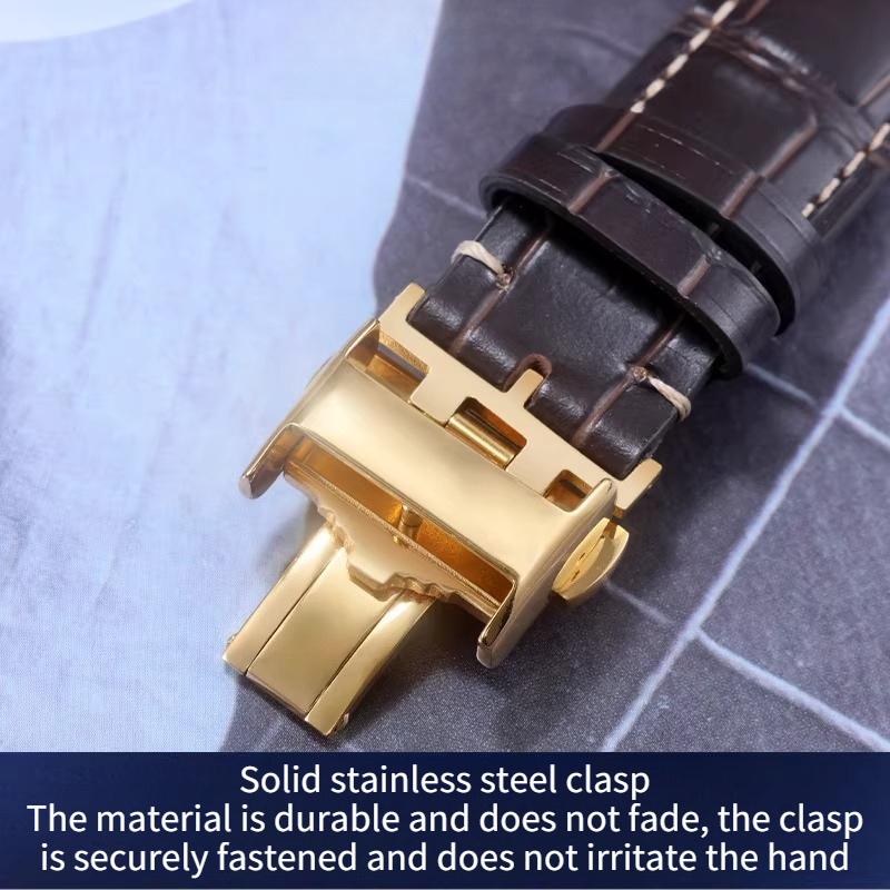 Genuine Leather Watch Strap Fo - Moonphase Complication Watch ulasan dan harga