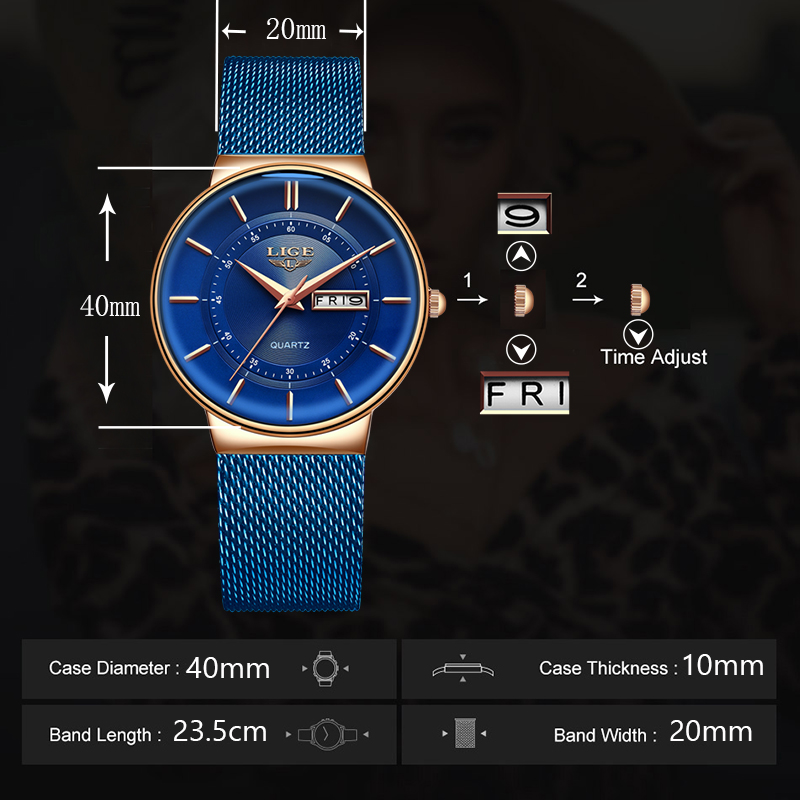 Women Watches LIGE Top Brand L - Luxury Watch Dial ulasan dan harga