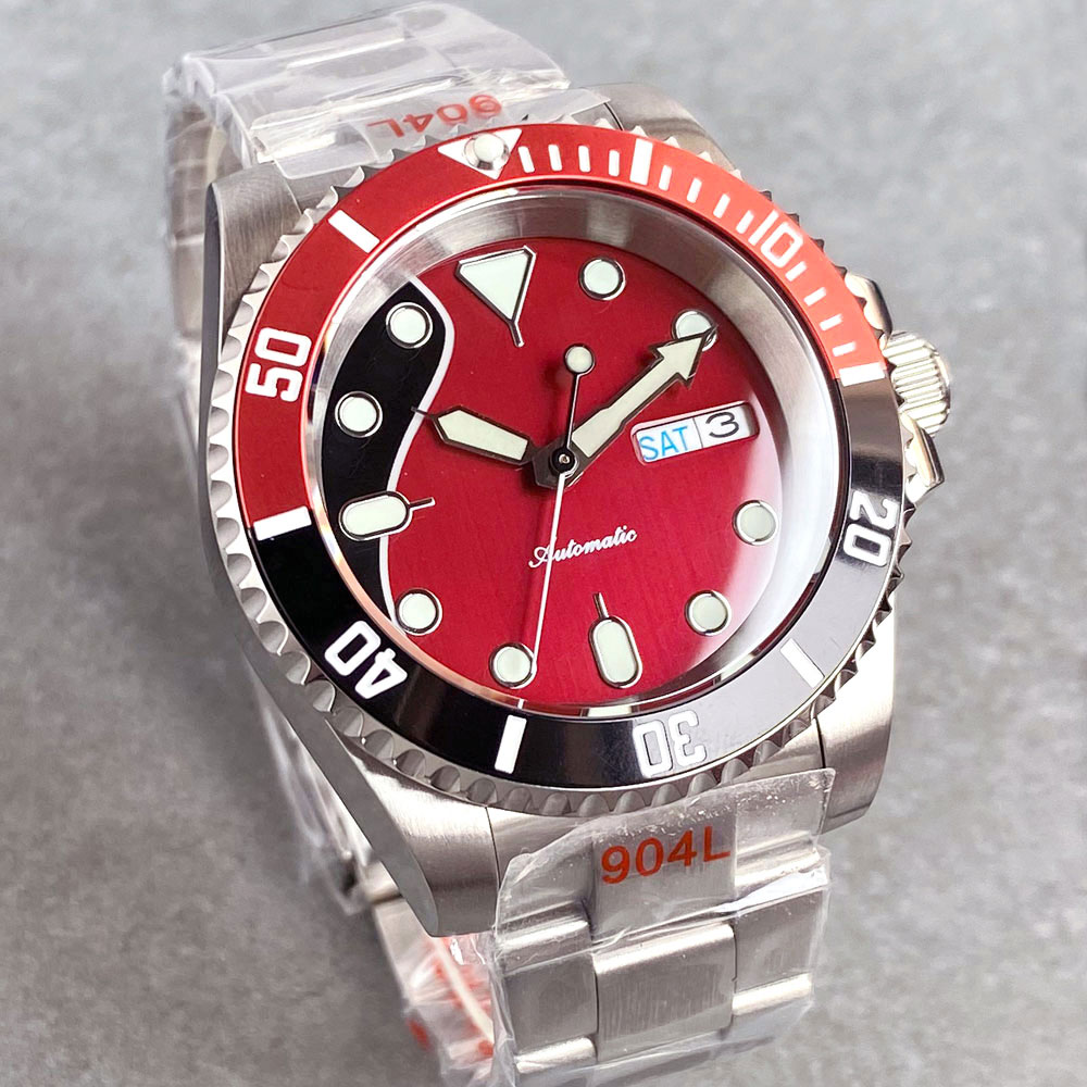 Customized 20ATM 40mm Date Wee - Sapphire Crystal Display ulasan dan harga