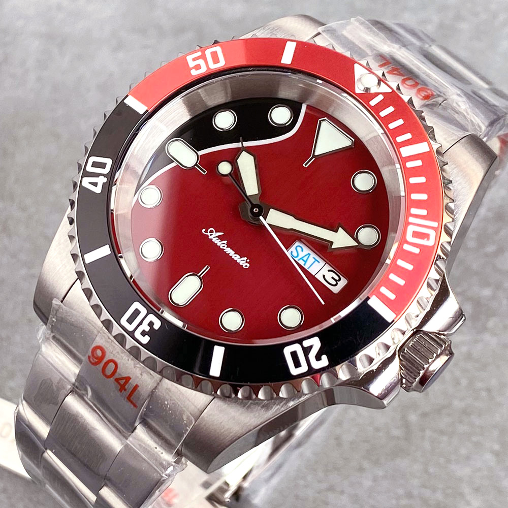 Customized 20ATM 40mm Date Wee - Sapphire Crystal Display ulasan dan harga