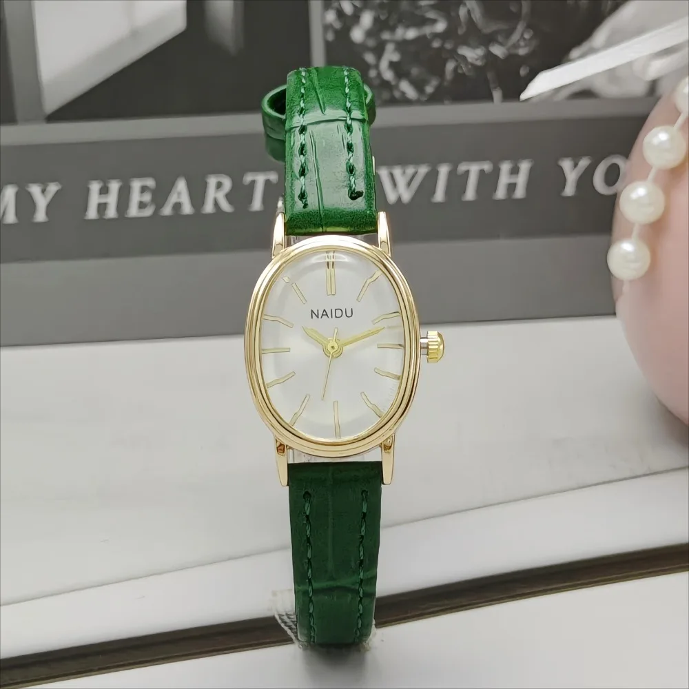 Fashion Brand Women Oval Dial  - Luxury Watch Leather Strap ulasan dan harga