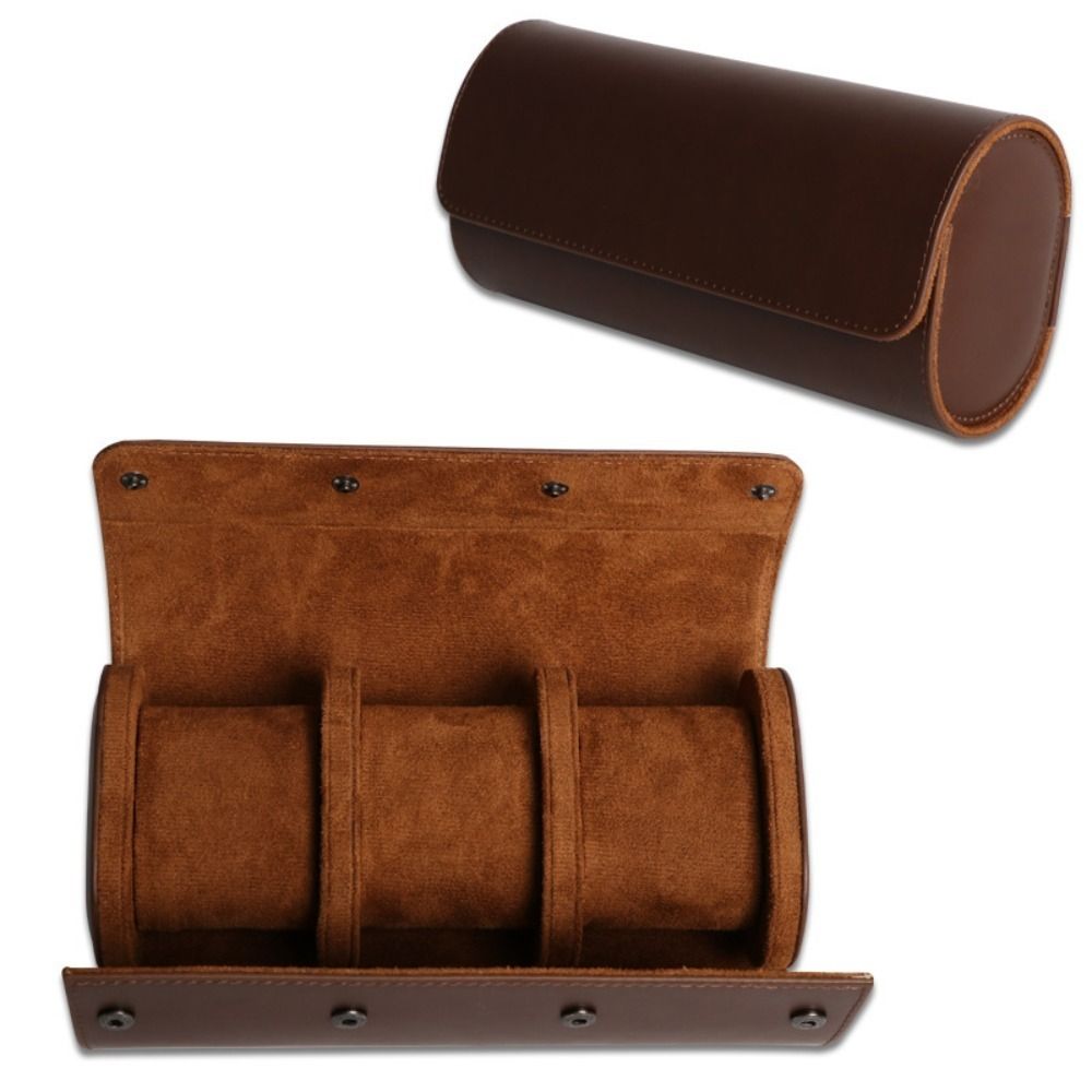 Vintage PU Leather Watch Trave - Luxury Watch Stand ulasan dan harga