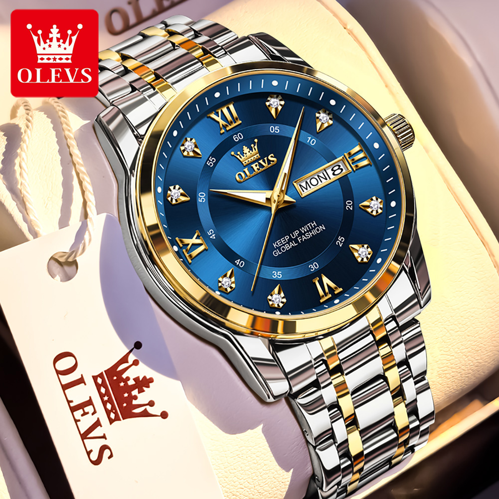 OLEVS Brand Fashion men's watc - Luxury Watch Wallpaper ulasan dan harga