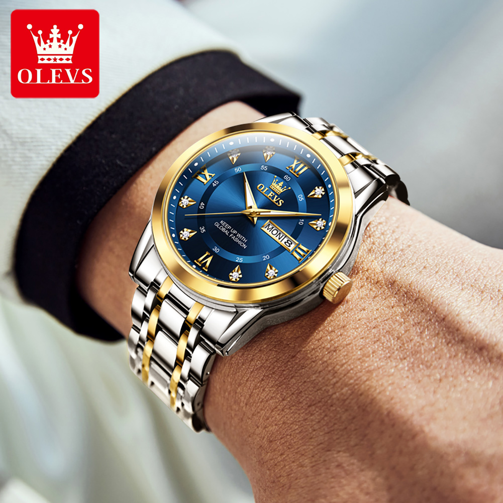 OLEVS Brand Fashion men's watc - Luxury Watch Wallpaper ulasan dan harga