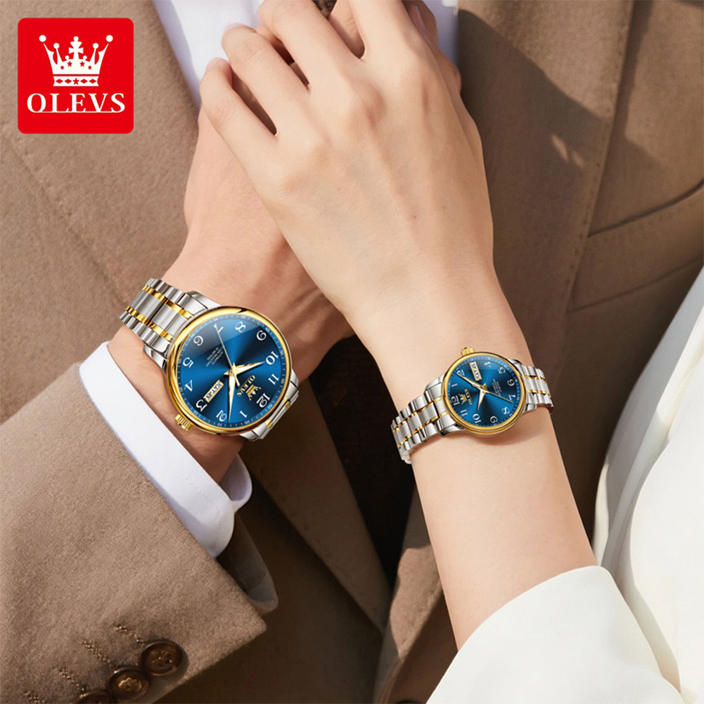 OLEVS Original Couple Watch 2  - Luxury Watch With Arabic Numerals ulasan dan harga