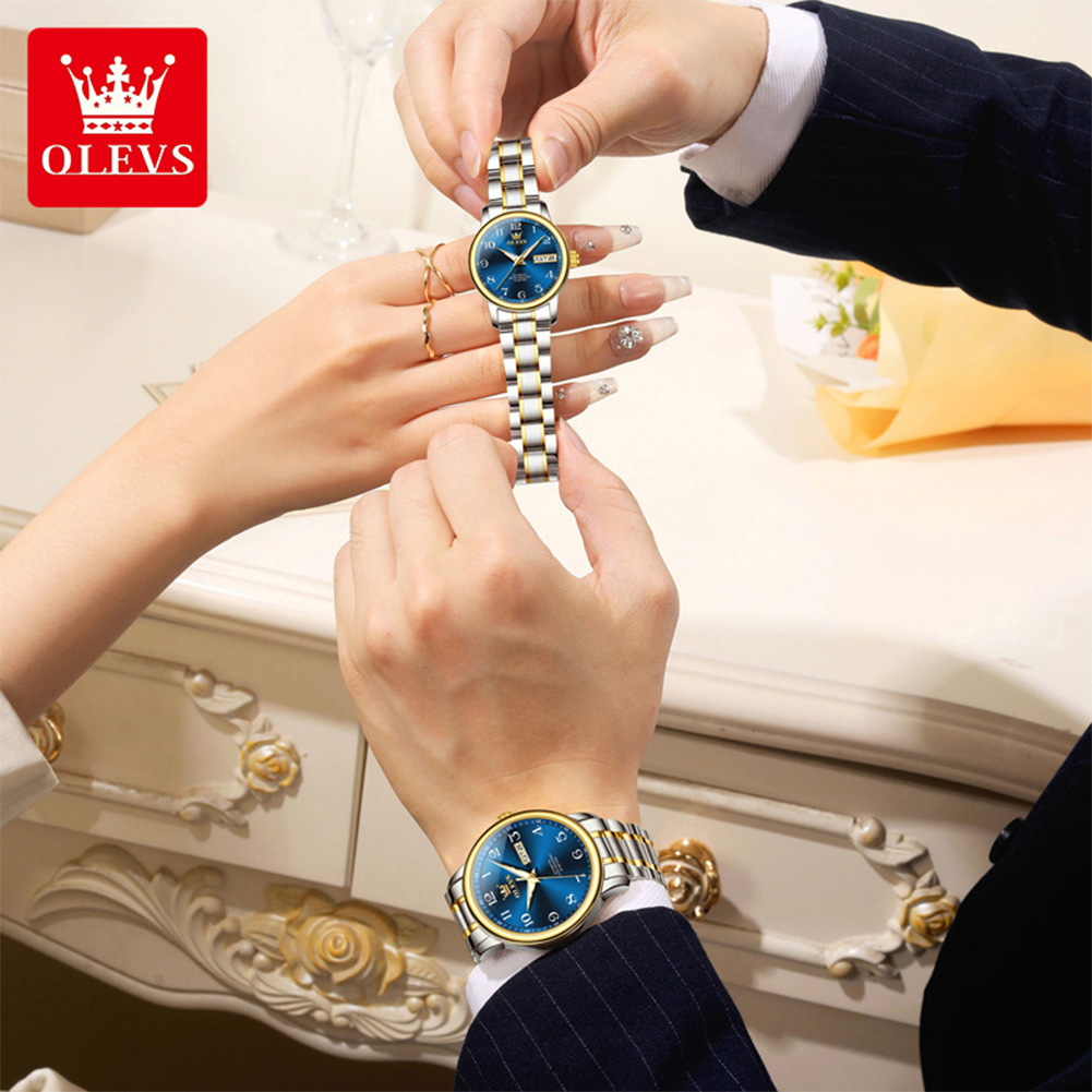 OLEVS Original Couple Watch 2  - Luxury Watch With Arabic Numerals ulasan dan harga