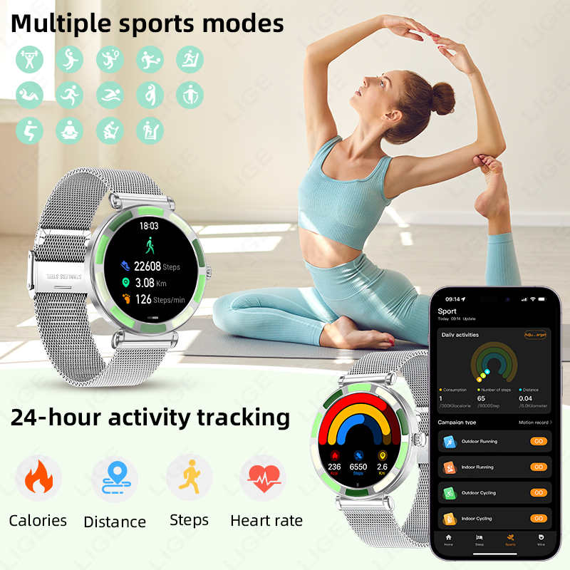 LIGE Luxury Women Smart Watche - Luxury Watch Hd ulasan dan harga