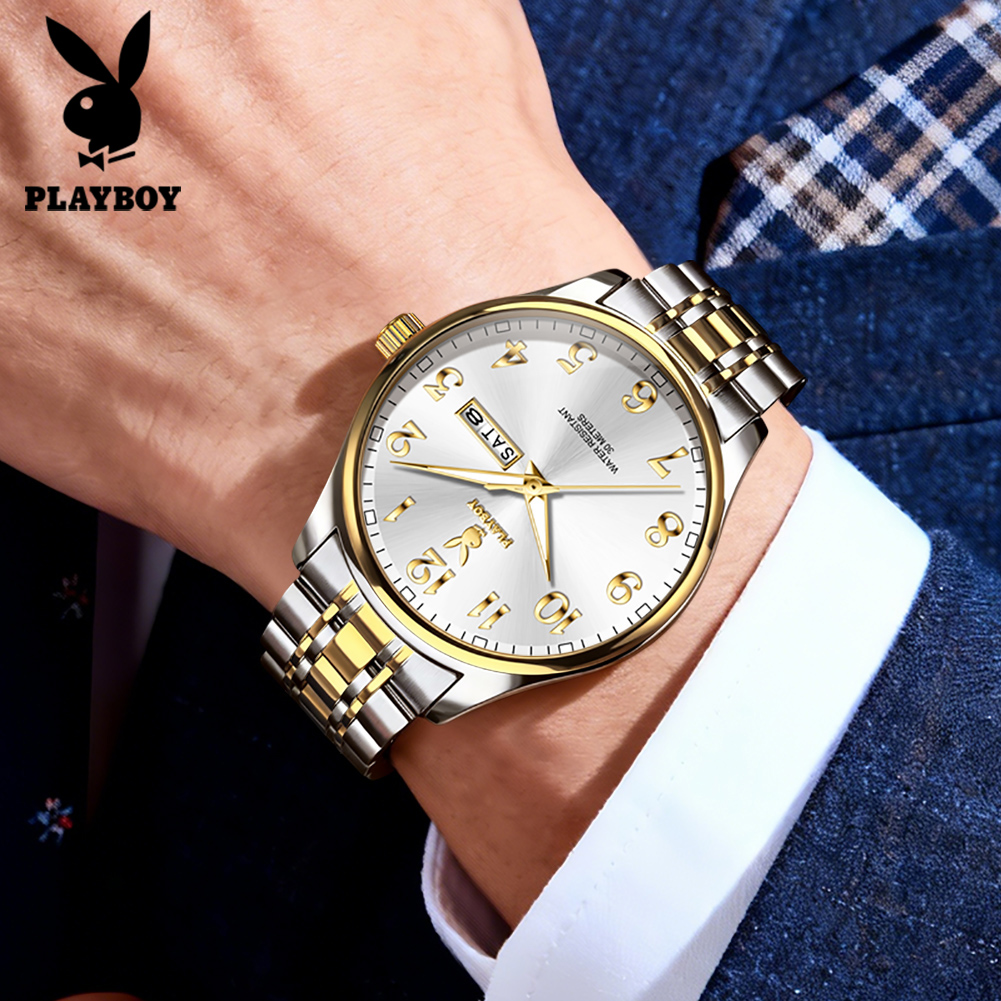 PLAYBOY 3533 Brand original au - Luxury Watch With Arabic Numerals ulasan dan harga