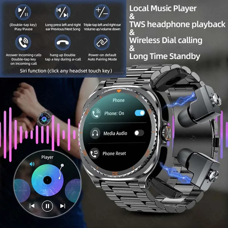 New 2026 TWS 2-in-1 Wireless H - Luxury Watch Hd ulasan dan harga