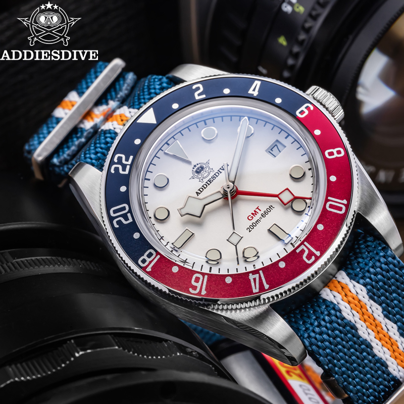 ADDIESDIVE 515-24H Dual Time Z - Gmt Dual Timezone Watch ulasan dan harga