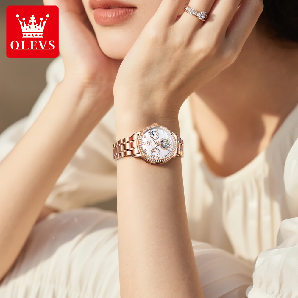 OLEVS Women's Watches Top Bran - Luxury Watch Leather ulasan dan harga