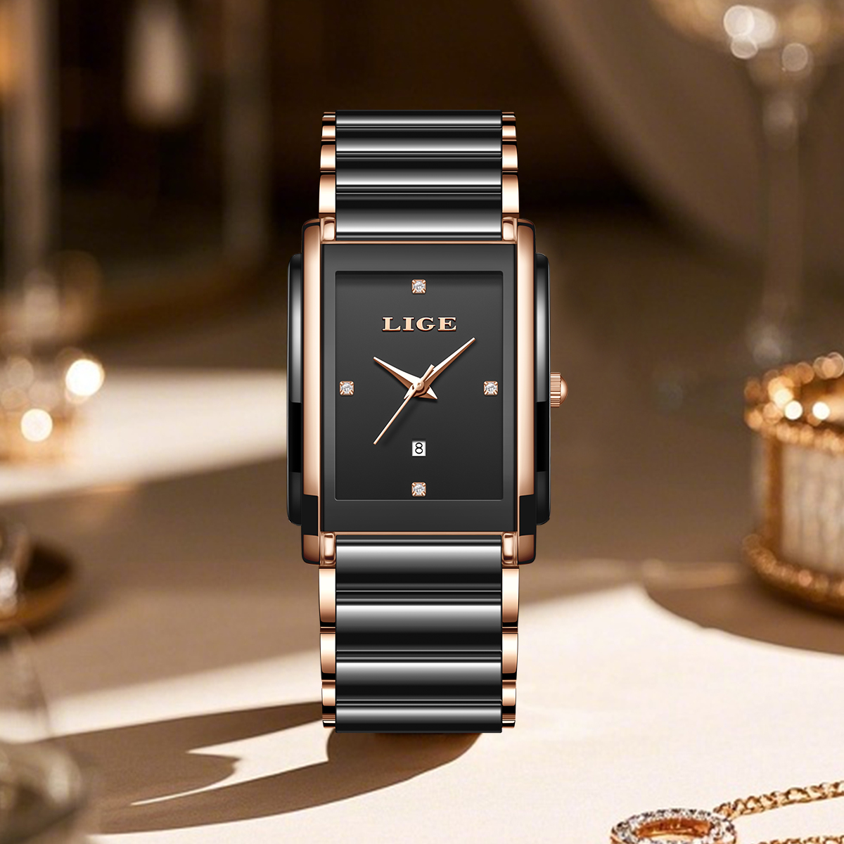 LIGE Fashion Elegant Women's W - Luxury Watch Organizer ulasan dan harga