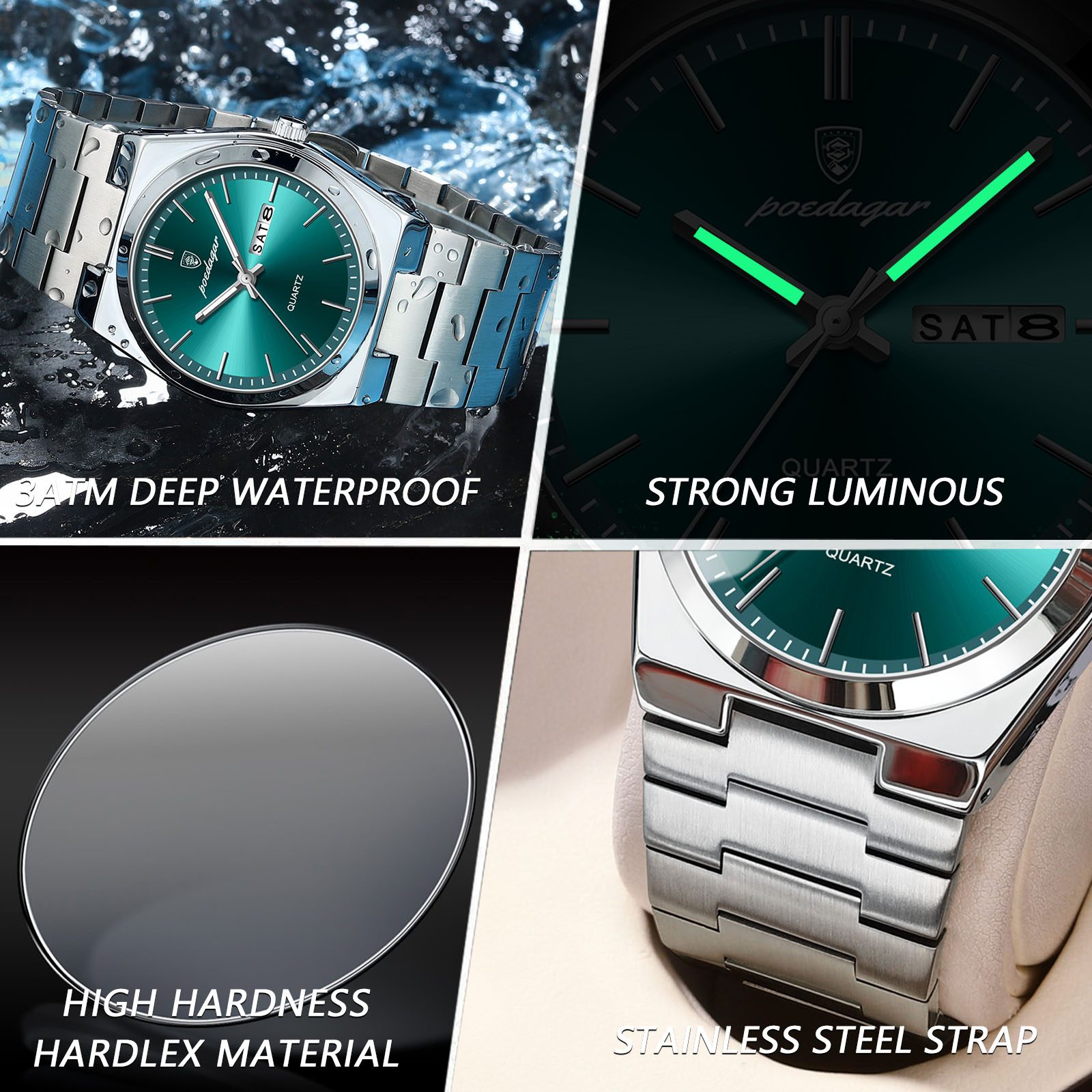 POEDAGAR Original Quartz Men's - Luxury Watch Display Case ulasan dan harga