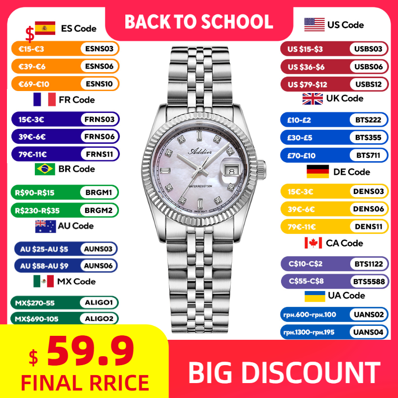 ADDIES 585 Quartz Women's Watc - Luxury Watch Dial ulasan dan harga