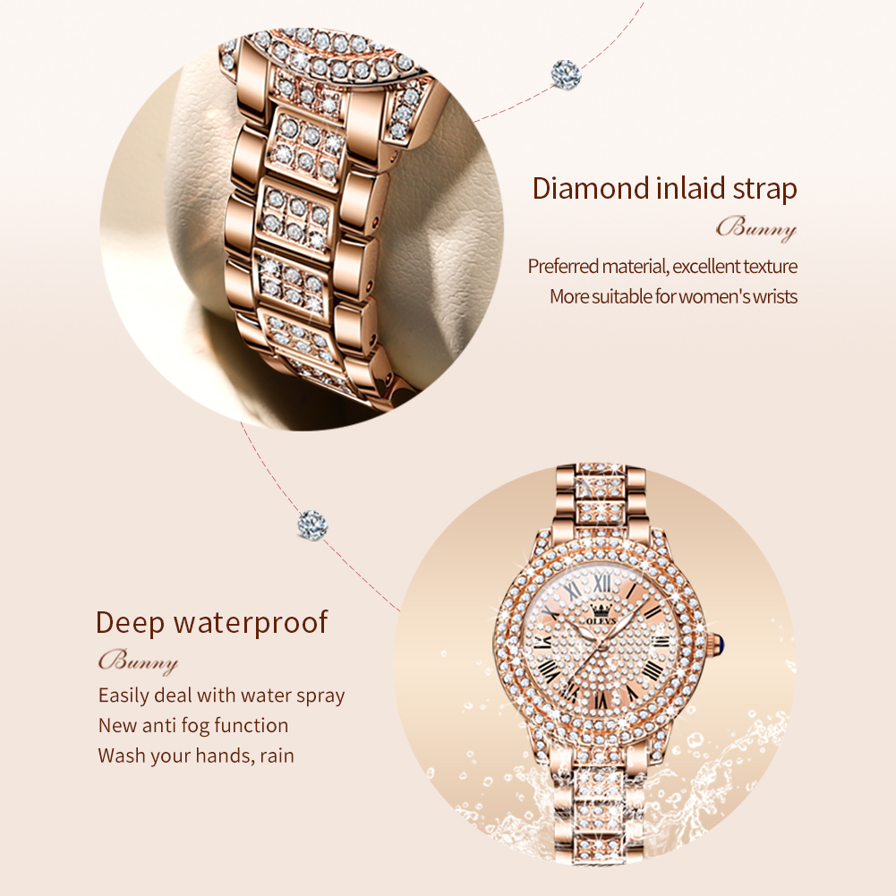 OLEVS 9943 Luxury All Diamond  - Luxury Watch Lady ulasan dan harga