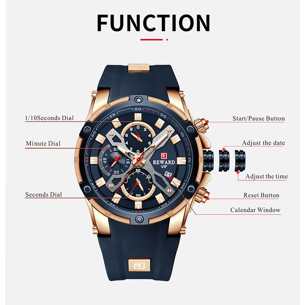 2023 New REWARD Mens Watches B - Luxury Watch Zone ulasan dan harga