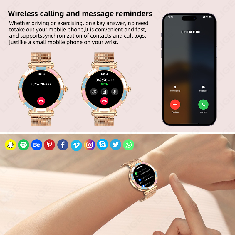 2026 LIGE Luxury Smart Watch F - Luxury Watch Hd ulasan dan harga