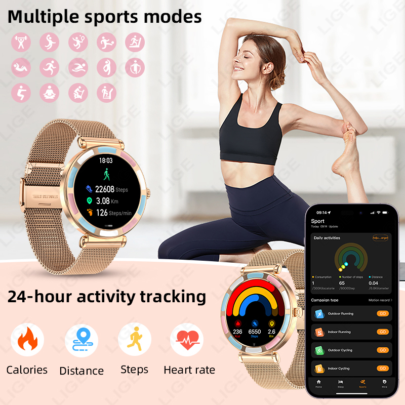 2026 LIGE Luxury Smart Watch F - Luxury Watch Hd ulasan dan harga