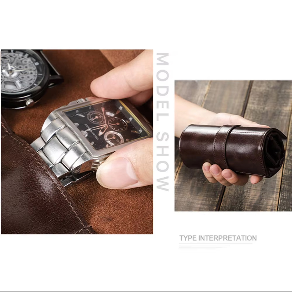 100% Genuine Cowhide Leather W - Luxury Watch Stand ulasan dan harga